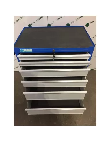 Carrello cassettiera porta utensili attrezzi officina Fervi c900/b
