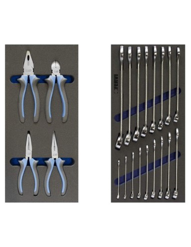 4 - Carrello cassettiera con utensili attrezzi 113 pz officina Fervi c900/cc01