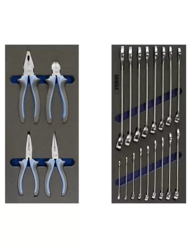 4 - Carrello cassettiera con utensili attrezzi 113 pz officina Fervi c900/cc01