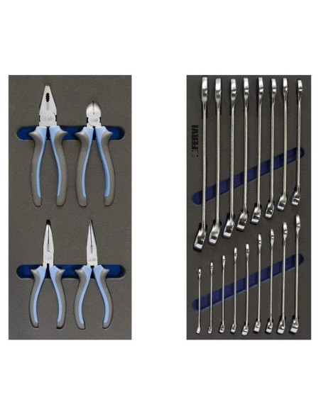 4 - Carrello cassettiera con utensili attrezzi 113 pz officina Fervi c900/cc01