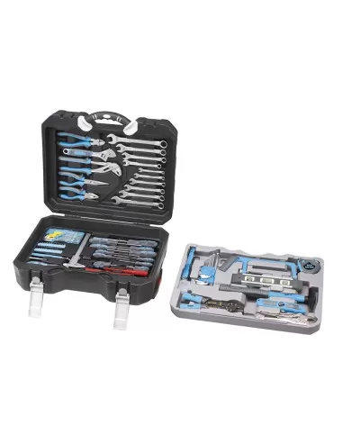 1 - Valigia cassetta set utensili attrezzi chiavi inserti 132 pezzi Fervi 0315