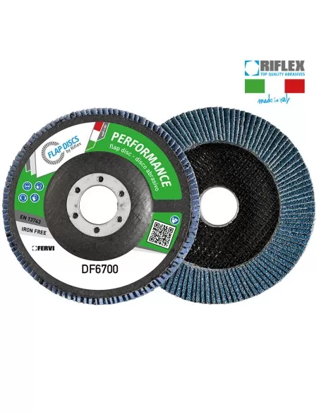 Disco lamellare abrasivo ø 115 mm grana 40 zirconio Fervi df6700.112