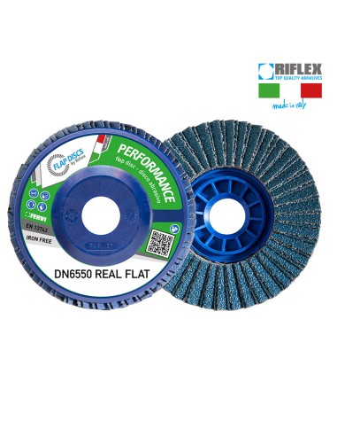 Disco lamellare 115 mm grana 40 supporto plastica tela zirconio Fervi dn6550.112