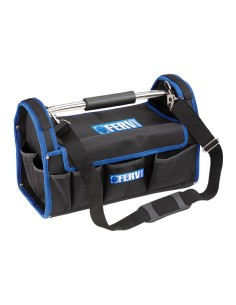 1 - Borsa valigia porta utensili attrezzi 40x22.5x25 cm con tracolla Fervi 0390