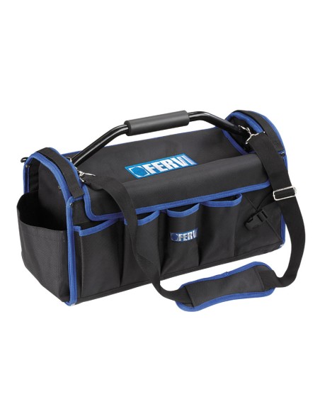 Borsa valigia porta utensili attrezzi 48x25x22.5 cm con tracolla Fervi 0395