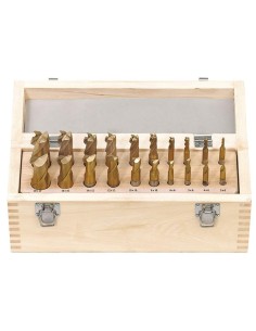 Serie 20 frese candela frontali 2 e 4 tagli finitura ferro metallo Fervi f001/20