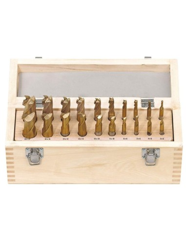 Serie 20 frese candela frontali 2 e 4 tagli finitura ferro metallo Fervi f001/20