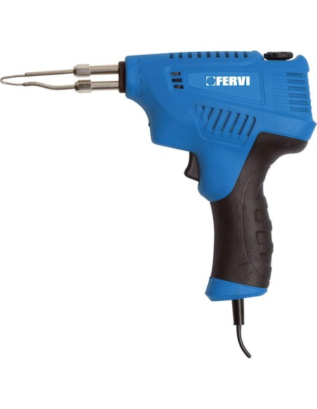 Saldatore a pistola a stagno multifunzione pirografo + accessori 200w Fervi 0443