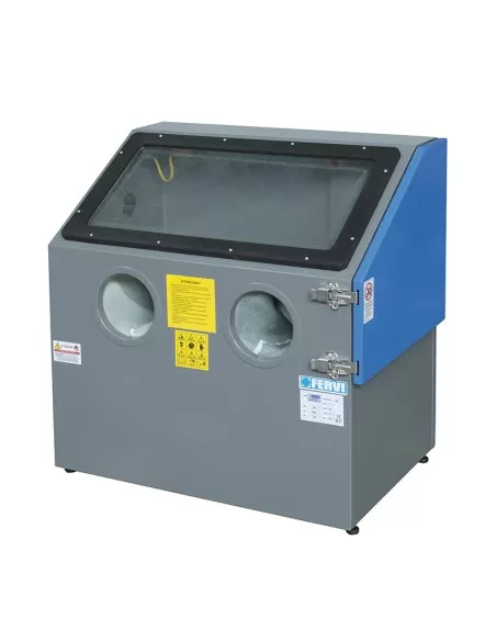 Sabbiatrice da banco cabina sabbiatura con pistola guanti Fervi 0487