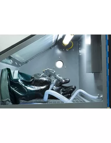 Sabbiatrice da banco cabina sabbiatura con pistola guanti Fervi 0487