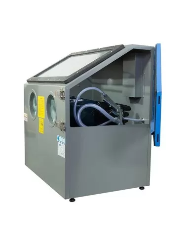 Sabbiatrice da banco cabina sabbiatura con pistola guanti Fervi 0487