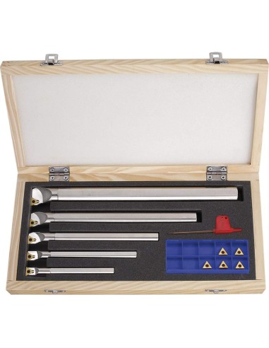 Set utensili per interno 90° ad inserto per tornio metallo Fervi kistcmt