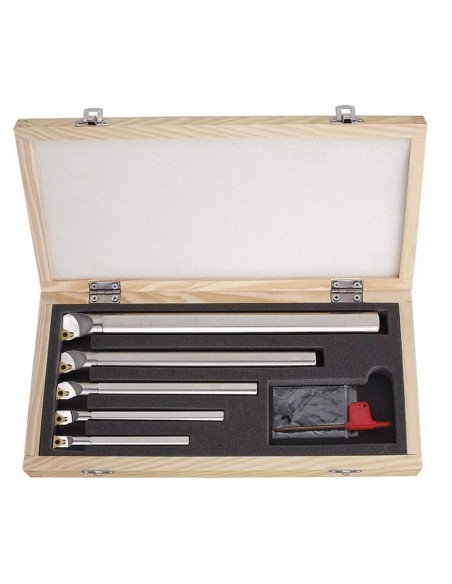 Set utensili x interno 90° con bloccaggio a vite x tornio metallo Fervi kistfcr
