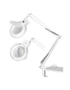 Lampada snodata da banco laboratorio ufficio officina casa con lente Fervi 0530