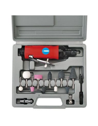 Smerigliatrice pneumatica assiale aria compressa con mollettine 10 pz Fervi 0570
