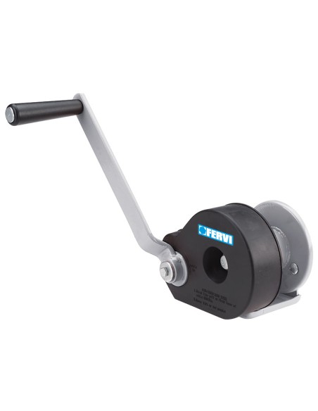 Argano paranco verricello manuale con freno 450 kg Fervi 0590