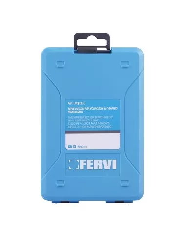2 - Serie maschi hss per fori ciechi 35° con gambo rinforzato Fervi m312/c