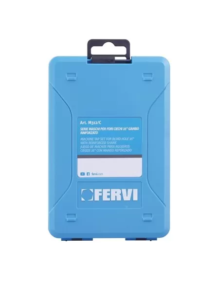 2 - Serie maschi hss per fori ciechi 35° con gambo rinforzato Fervi m312/c