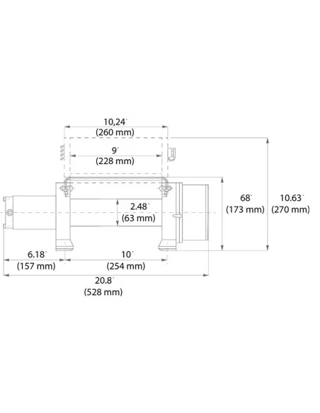 Argano elettrico verricello fune 2720 kg cavo corrente continua Fervi 0630/2720