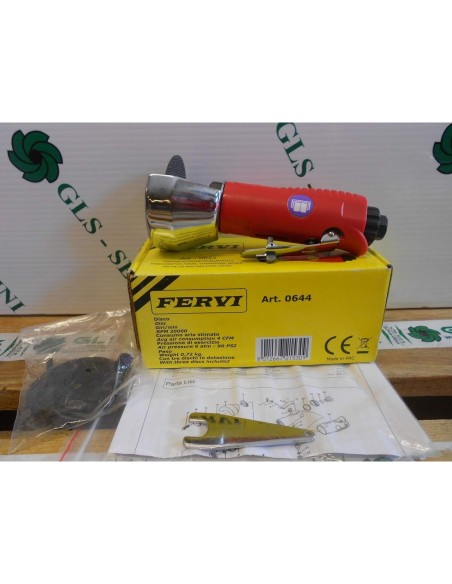 Troncatrice a disco 75 mm pneumatica assiale aria compressa Fervi 0644