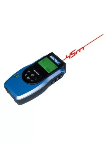2 - MISURATORE DISTANZA METRO PUNTATORE LASER MAX 45 M PROFESSIONALE MONTOLIT 71ML