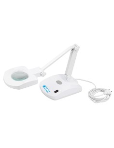 Lampada snodata da tavolo laboratorio ufficio officina casa con lente Fervi 0661