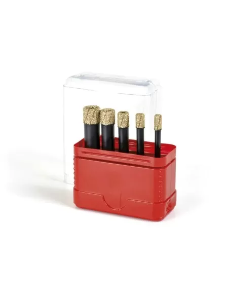 1 - KIT 5 PEZZI FRESE DIAMANTATE X GRES PORCELLANATO FAJ MONTOLIT MONDRILLO FAJVA-N 1 - KIT 5 PEZZI FRESE DIAMANTATE X GRES PORCELLANATO FAJ MONTOLIT MONDRILLO FAJVA-N