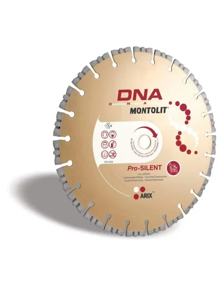1 - DISCO DIAMANTATO 230 MM SILENZIATO PER CALCESTRUZZO EDILIZIA MONTOLIT DNA LXS230