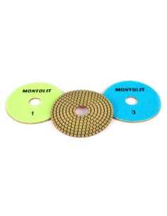 SET 3 MOLE DIAMANTATE PER LEVIGATURA E LUCIDATURA PDR 1-2-3 MONTOLIT PDR KIT