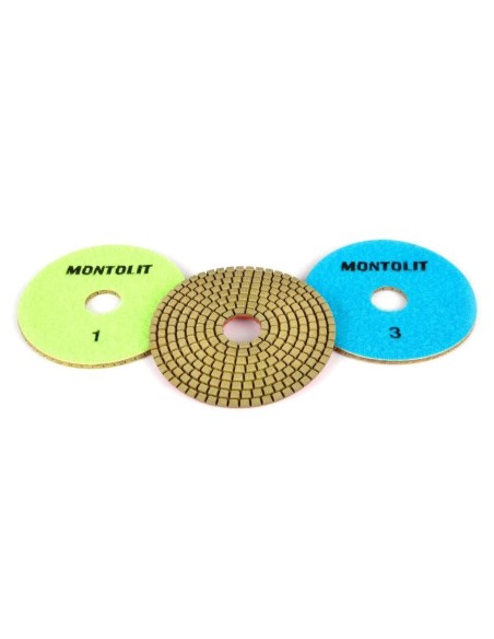 SET 3 MOLE DIAMANTATE PER LEVIGATURA E LUCIDATURA PDR 1-2-3 MONTOLIT PDR KIT