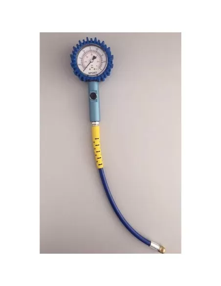 2 - MANOMETRO PRESSIONE GOMME PNEUMATICI MOTO AUTO 0 - 4 BAR 63 MM
