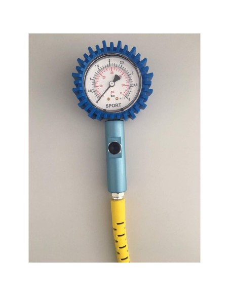 MANOMETRO PRESSIONE GOMME PNEUMATICI MOTO AUTO 0 - 4 BAR 63 MM
