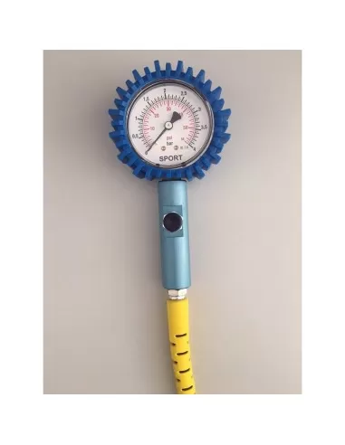6 - MANOMETRO PRESSIONE GOMME PNEUMATICI MOTO AUTO 0 - 4 BAR 80 MM