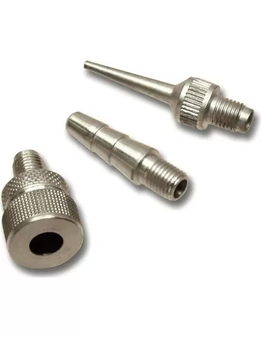 1 - KIT TESTINE PER GONFIAGGIO ARIA UNIVERSALI COMPRESSORE PNEUMATICI AUTO MOTO MTB