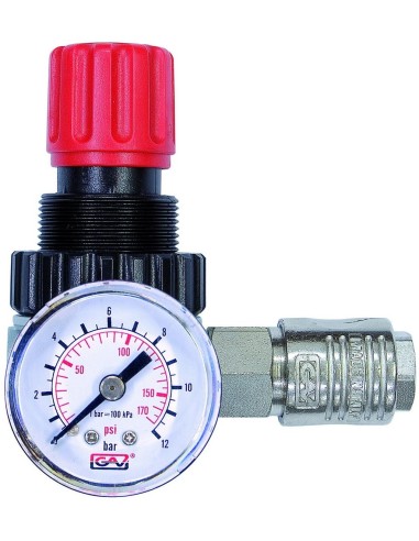RIDUTTORE DI PRESSIONE MICRO 1/4 CON RUBINETTO AUTOMATICO ARIA COMPRESSORE
