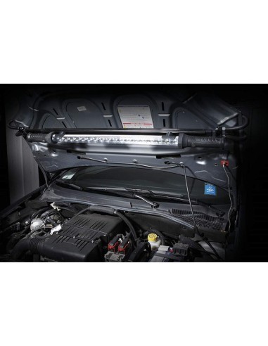 3 - Lampada led magnetica estensibile ganci sotto cofano officina lavoro Fervi 0840