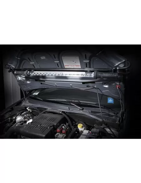 3 - Lampada led magnetica estensibile ganci sotto cofano officina lavoro Fervi 0840