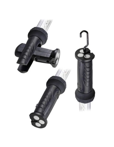 4 - Lampada led magnetica estensibile ganci sotto cofano officina lavoro Fervi 0840