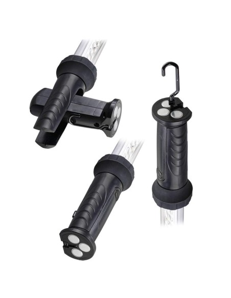 4 - Lampada led magnetica estensibile ganci sotto cofano officina lavoro Fervi 0840