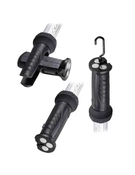4 - Lampada led magnetica estensibile ganci sotto cofano officina lavoro Fervi 0840