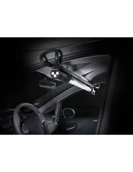 5 - Lampada led magnetica estensibile ganci sotto cofano officina lavoro Fervi 0840