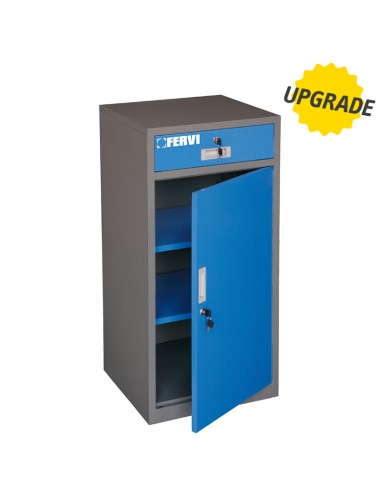 Armadietto officina con anta un cassetto e serratura 50 x 46 x 100 cm Fervi a100