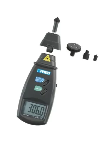 1 - Contagiri tachimetro digitale ottico e a contatto professionale Fervi c070
