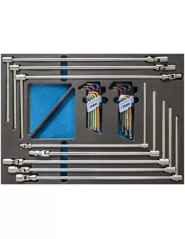 3 - Carrello cassettiera con utensili attrezzi 159 pz officina Fervi c960/cc01