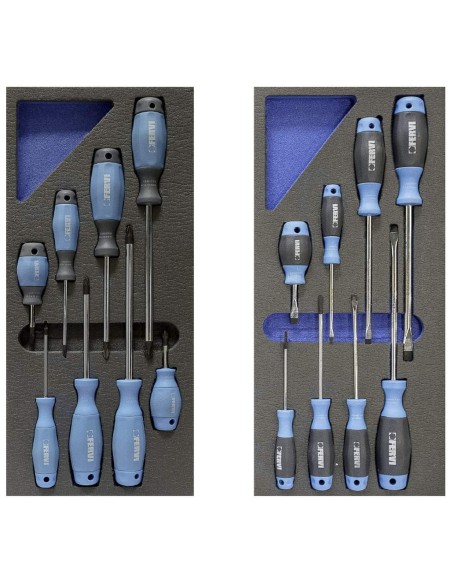 Carrello cassettiera con utensili attrezzi 159 pz officina Fervi c960/cc01