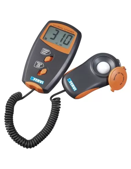 1 - Luxmetro digitale misuratore luce tester luminosita' display lcd Fervi l014
