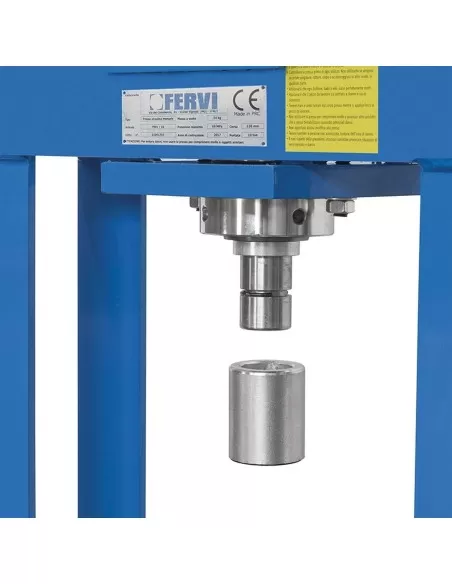 Pressa idraulica manuale da banco pistone mobile 10t Fervi p001/10