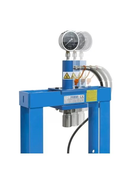 Pressa idraulica manuale da banco pistone mobile 10t Fervi p001/10