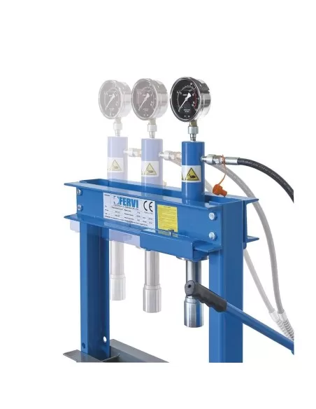 Pressa manuale idraulica 12t con pistone mobile Fervi p001/12