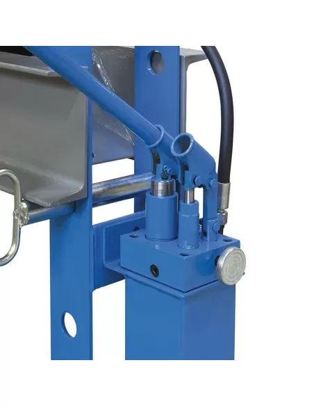 5 - Pressa idraulica manuale 30t manometro pistone mobile 2 velocita' Fervi p001/30